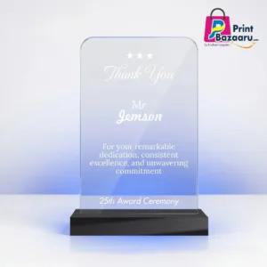 Acrylic Curve Trophy 7x5 Premium Memento Award for Corporate & Schools printbazaaru.com 2