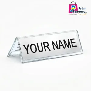 Acrylic Desk Name Plate Holder Premium 6x2 Inch Clear Sign Frame for Office & School printbazaaru.com 1
