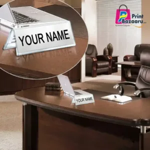 Acrylic Desk Name Plate Holder Premium 6x2 Inch Clear Sign Frame for Office & School printbazaaru.com 2