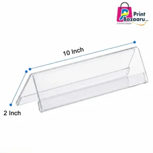 Acrylic Desk Name Plate Holder Premium 6x2 Inch Clear Sign Frame for Office & School printbazaaru.com 3