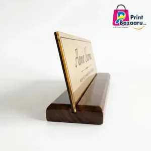 Golden Mirror Desk Name Plate Premium Corporate Office Nameplate 4x12 Inch printbazaaru.com 2