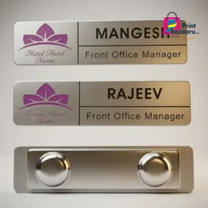 Metal Magnetic Pocket Name Plate for Events Premium Customized Badge printbazaaru.com 1