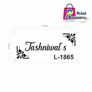 Personalized Acrylic Name Plate for Home Premium Black & Golden Door Sign printbazaaru.com 4