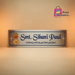 Stainless Steel Door Name Plate for Home Premium Mirror Finish Custom Sign printbazaaru.com 3