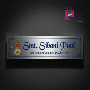 Stainless Steel Door Name Plate for Home Premium Mirror Finish Custom Sign printbazaaru.com 4
