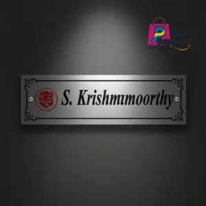 Stainless Steel Door Name Plate for Home Premium Mirror Finish Custom Sign printbazaaru.com 5