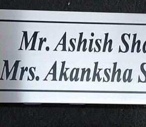 Stainless Steel Door Name Plate for Home | Premium Mirror Finish Custom Sign